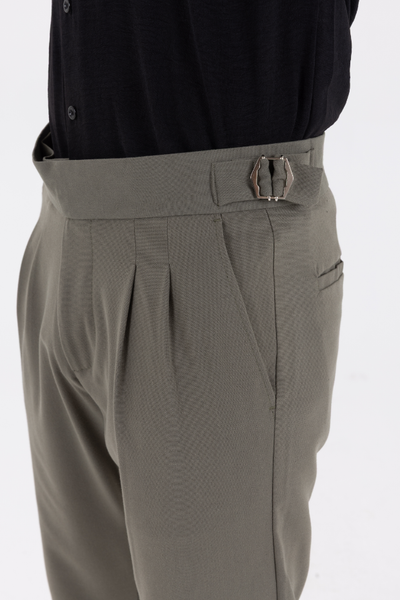 Yandan Kemerli Premium Jogger Haki