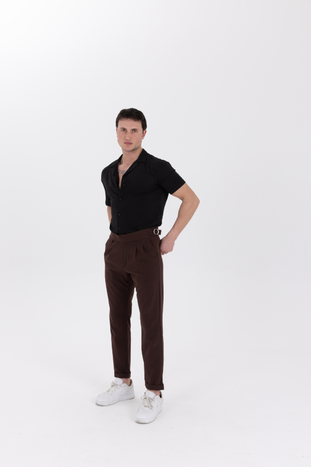Yandan Kemerli Premium Jogger Kırmızı