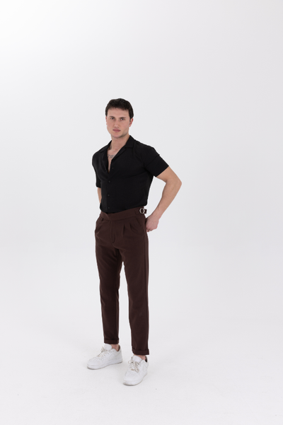 Yandan Kemerli Premium Jogger Kırmızı