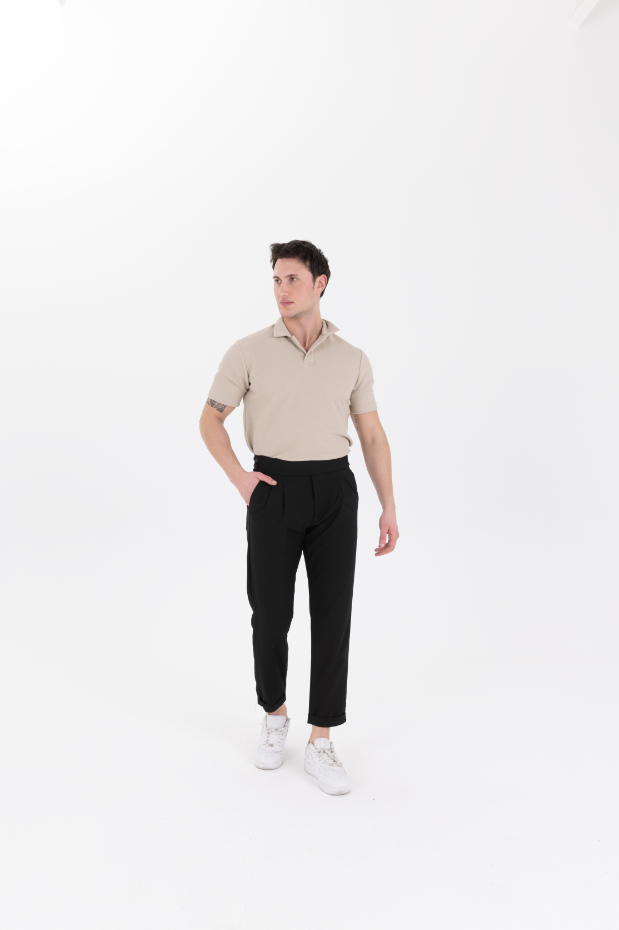 Bej Polo Yaka Tişört