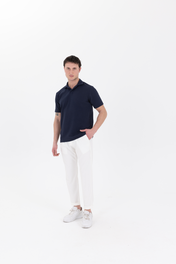 Lacivert Polo Yaka Tişört