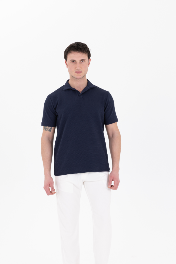Lacivert Polo Yaka Tişört