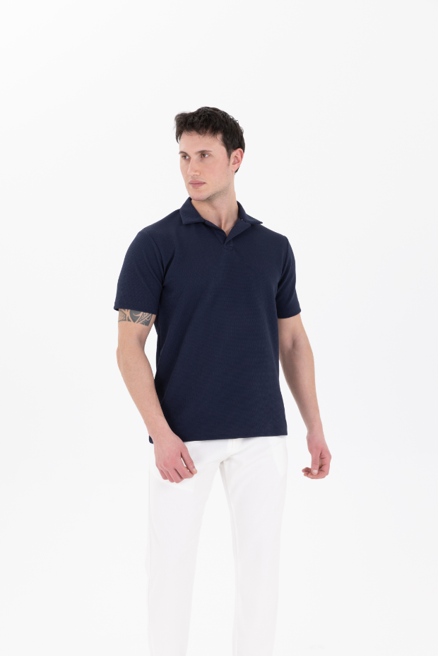 Lacivert Polo Yaka Tişört