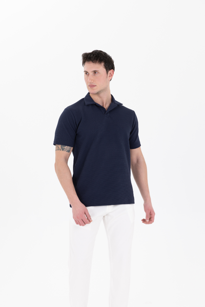 Lacivert Polo Yaka Tişört