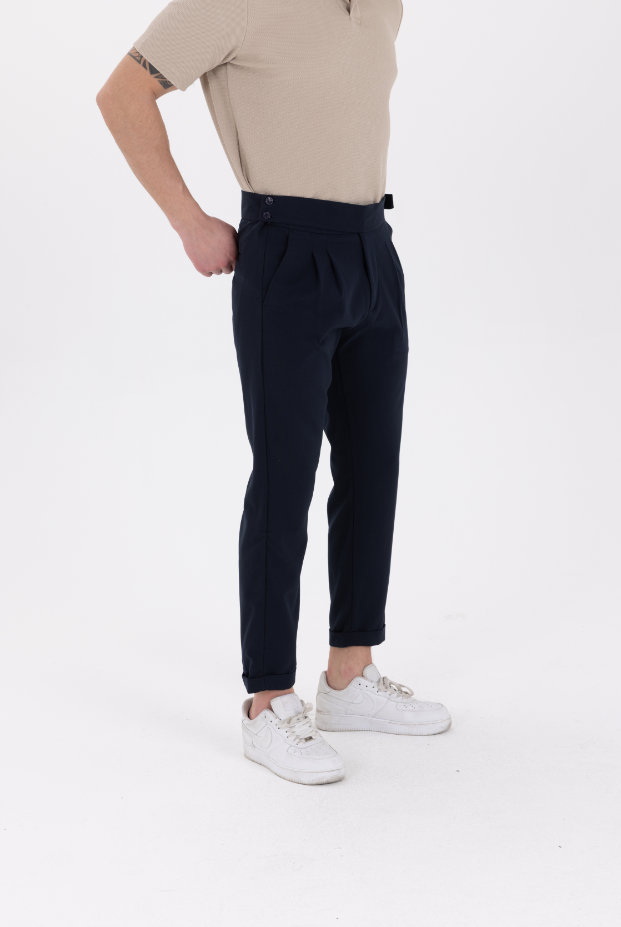 Yandan Kemerli Premium Jogger Lacivert