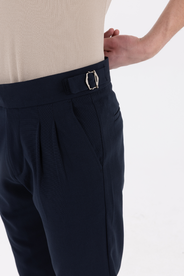 Yandan Kemerli Premium Jogger Lacivert