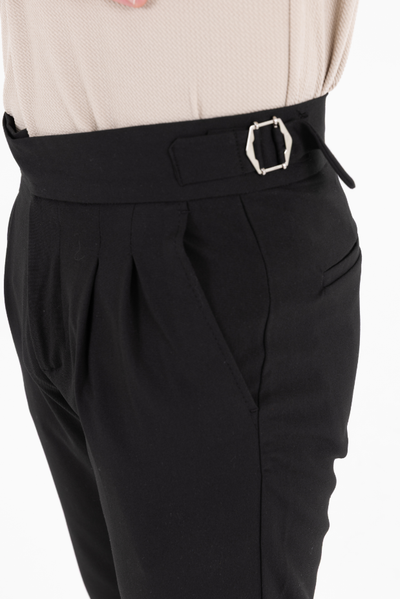 Yandan Kemerli Premium Jogger Siyah