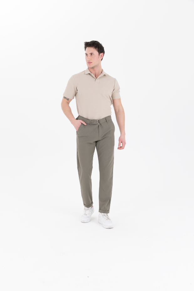 Orta Kemerli Premium Jogger Haki