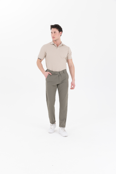 Orta Kemerli Premium Jogger Haki