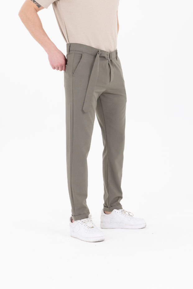Orta Kemerli Premium Jogger Haki