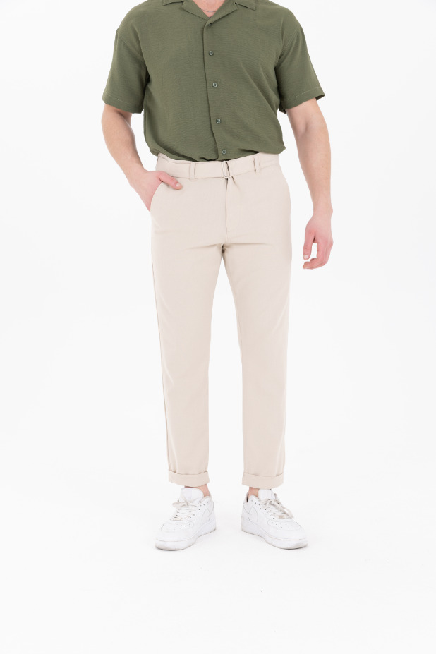 Orta Kemerli Premium Jogger Bej