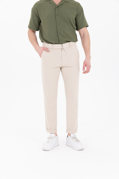 Orta Kemerli Premium Jogger Bej