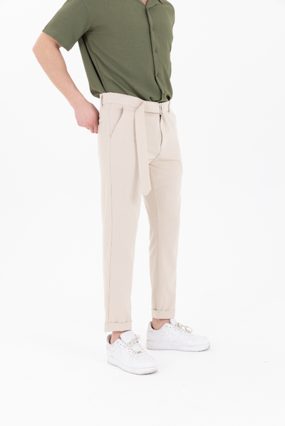 Orta Kemerli Premium Jogger Bej