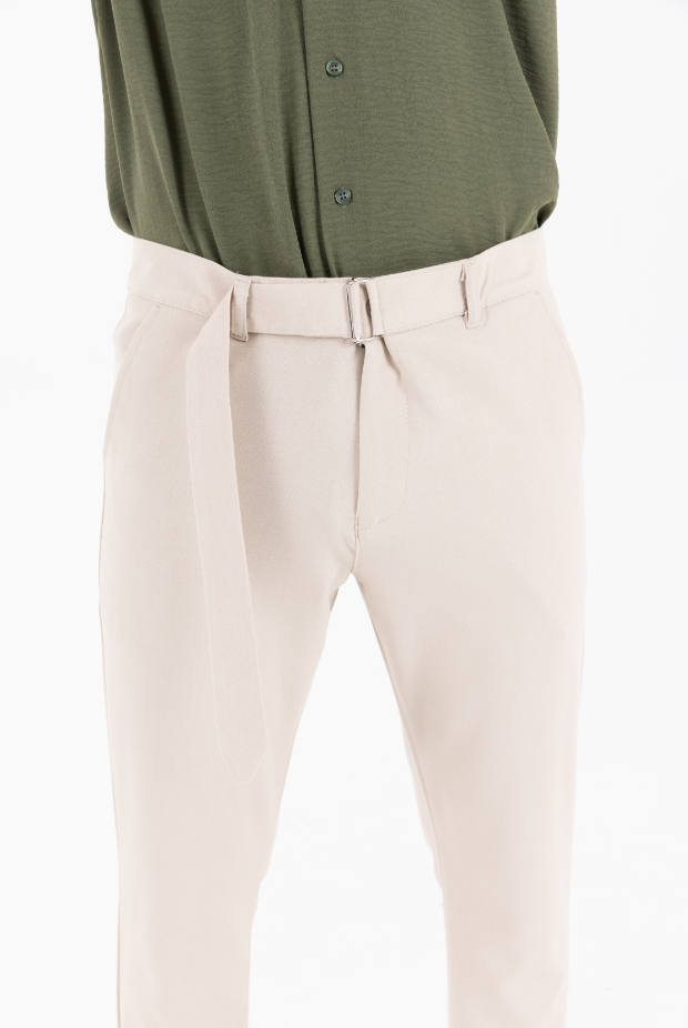 Orta Kemerli Premium Jogger Bej