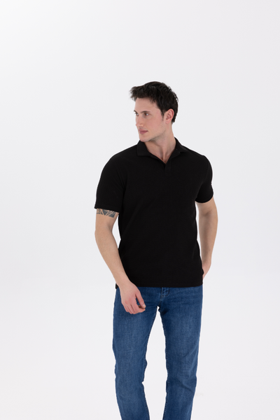 Siyah Polo Yaka Tişört